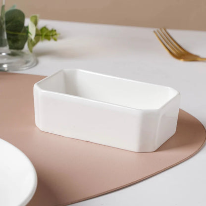 White Rectangle Dip Bowl