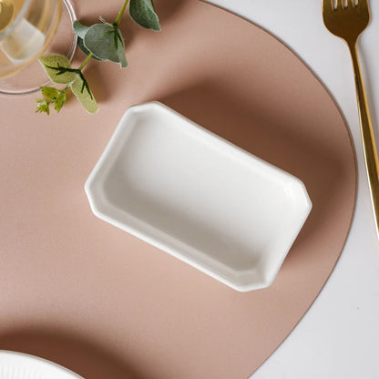 White Rectangle Dip Bowl