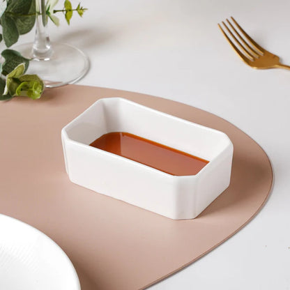 White Rectangle Dip Bowl