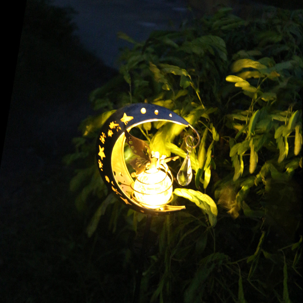 Enchanted Fairy & Crescent Moon Solar Garden Light