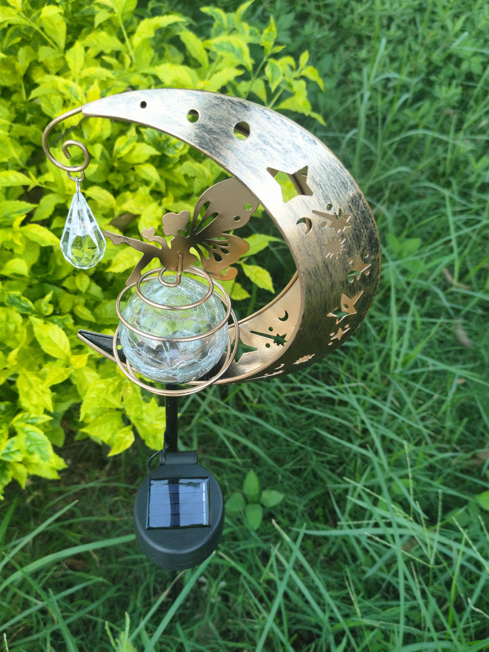 Enchanted Fairy & Crescent Moon Solar Garden Light