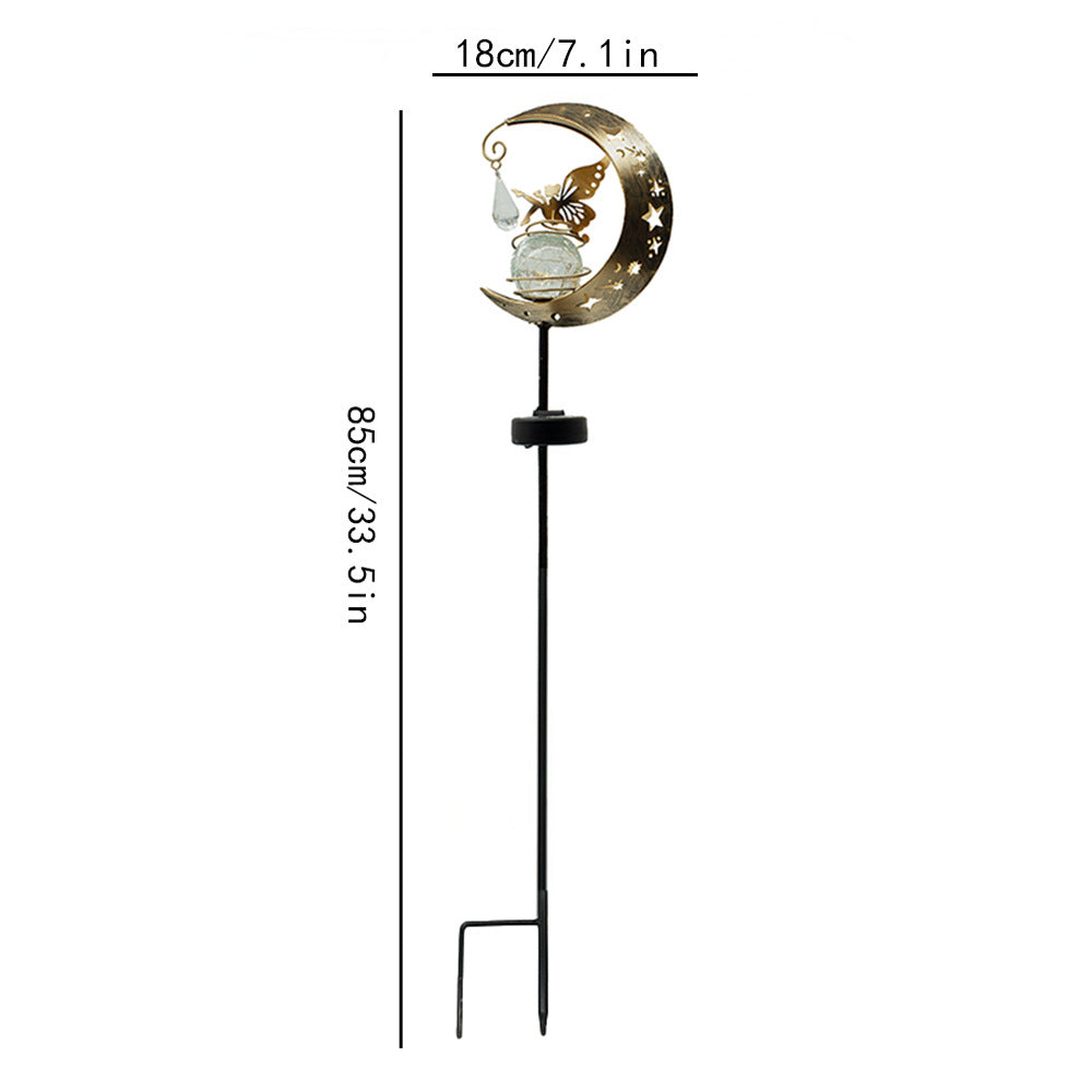 Enchanted Fairy & Crescent Moon Solar Garden Light