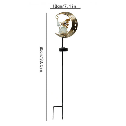 Enchanted Fairy & Crescent Moon Solar Garden Light