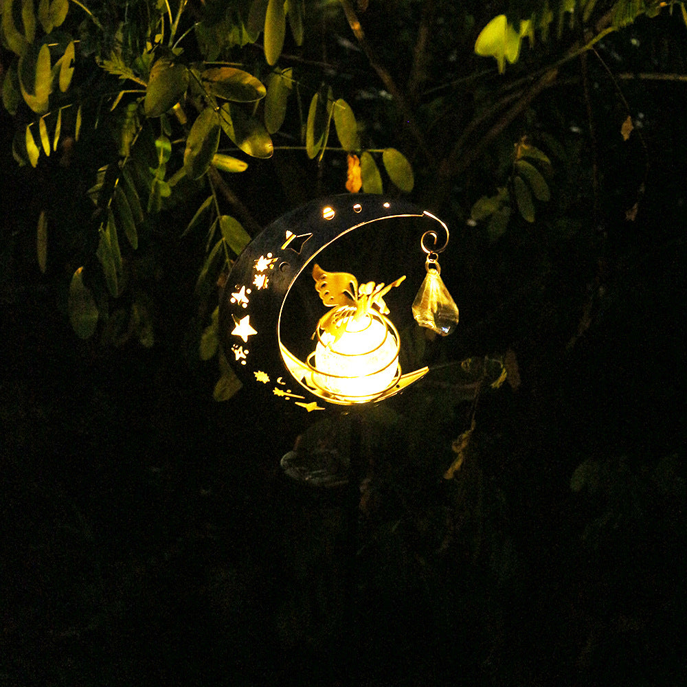 Enchanted Fairy & Crescent Moon Solar Garden Light